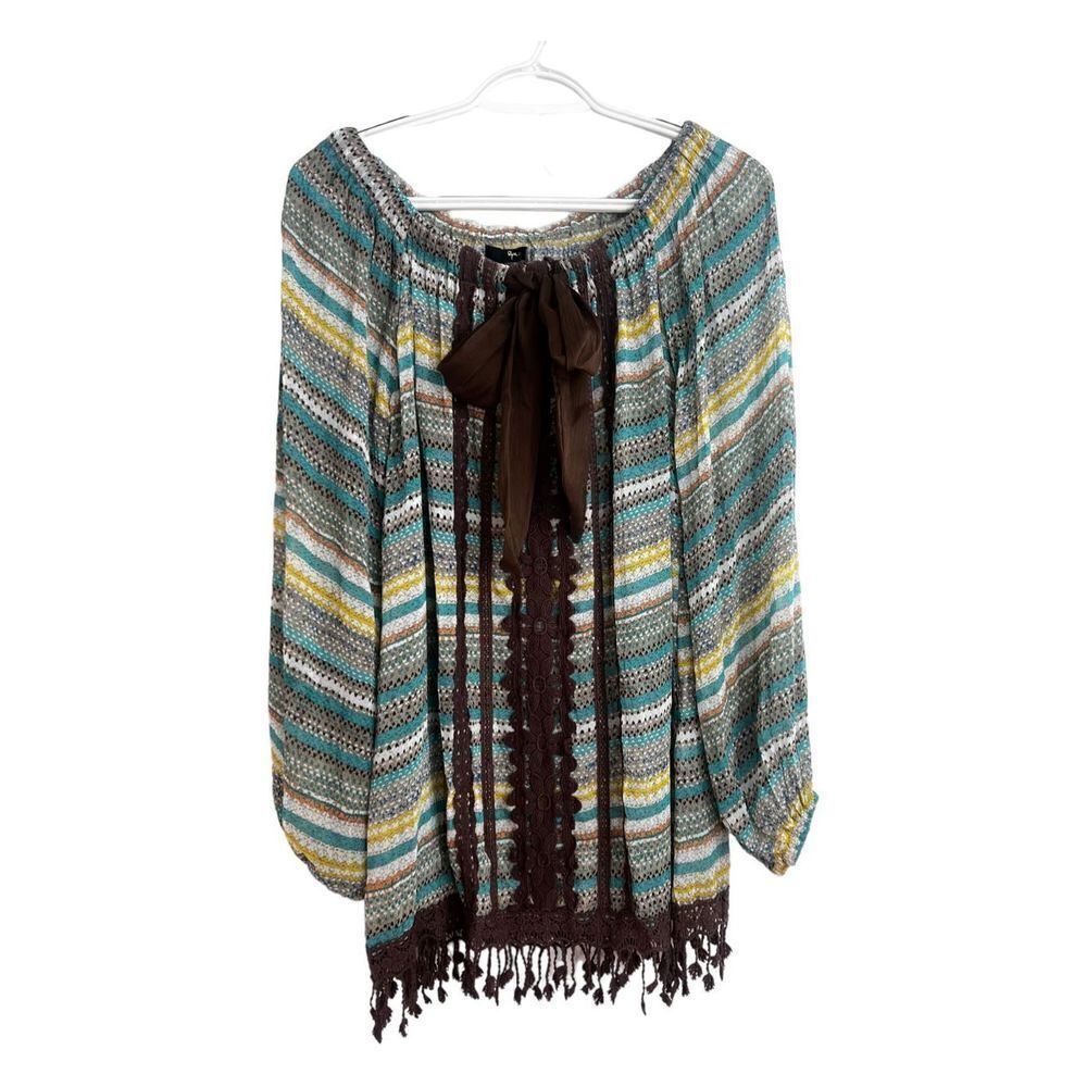Ryu long sleeved balloon sleeved boho floral cotton floral  embroidered blouse